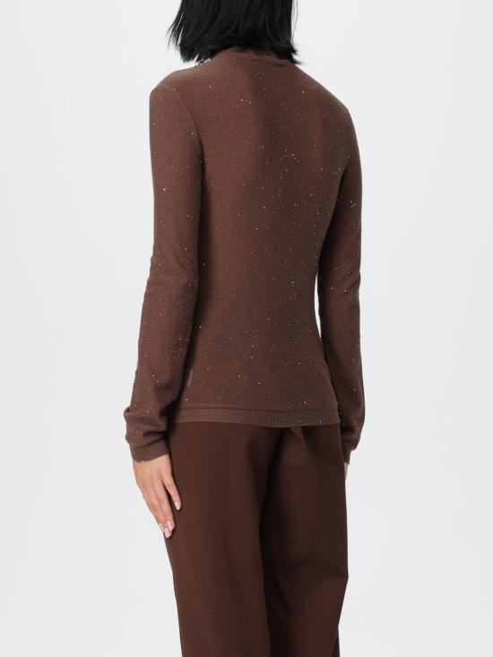 25FW 파비아나 필리피 스팽글 장식 울 스웨터 MAD215F068L557 1269 Brown - FABIANA FILIPPI