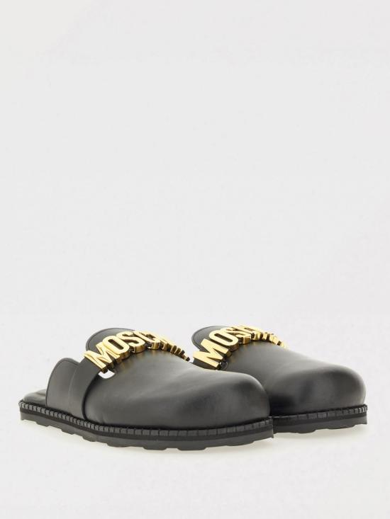 25FW 모스키노 뮬/슬리퍼 MA10162G1NMF0 000 Black - MOSCHINO
