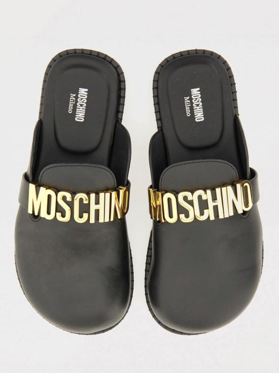25FW 모스키노 뮬/슬리퍼 MA10162G1NMF0 000 Black - MOSCHINO