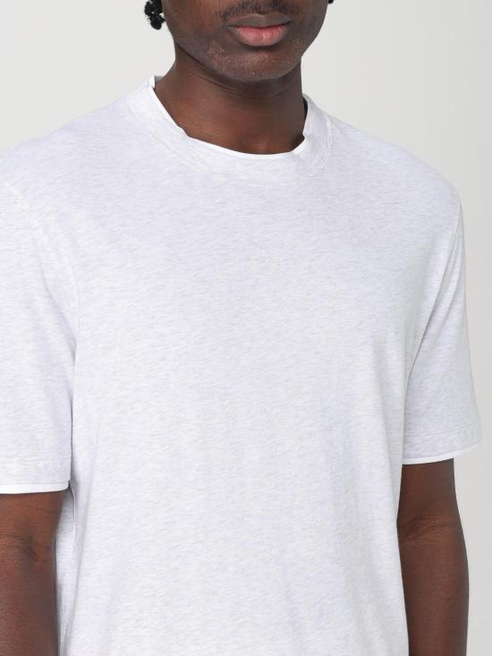 25FW 브루넬로 쿠치넬리 자수 로고 티셔츠 M0B137427 CY887 Grey 1 - BRUNELLO CUCINELLI