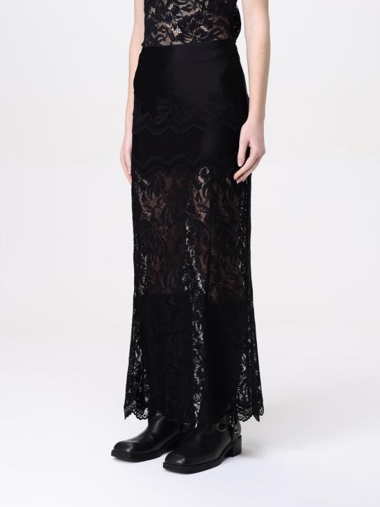 26SS 파코라반 롱 스커트 25PJJU021PA0170 P0001 Black - PACO RABANNE