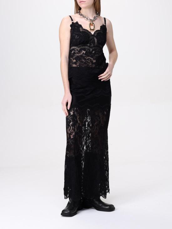 26SS 파코라반 롱 스커트 25PJJU021PA0170 P0001 Black - PACO RABANNE