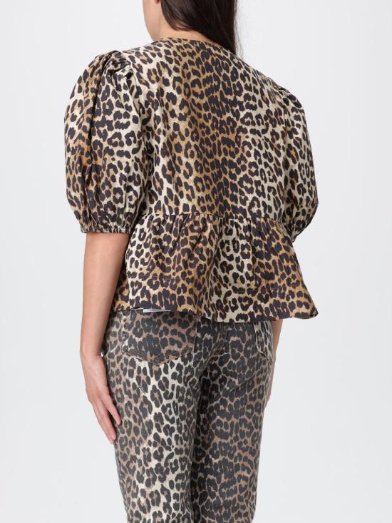 25FW 가니 반팔 티셔츠 F9116 943 Brown - GANNI