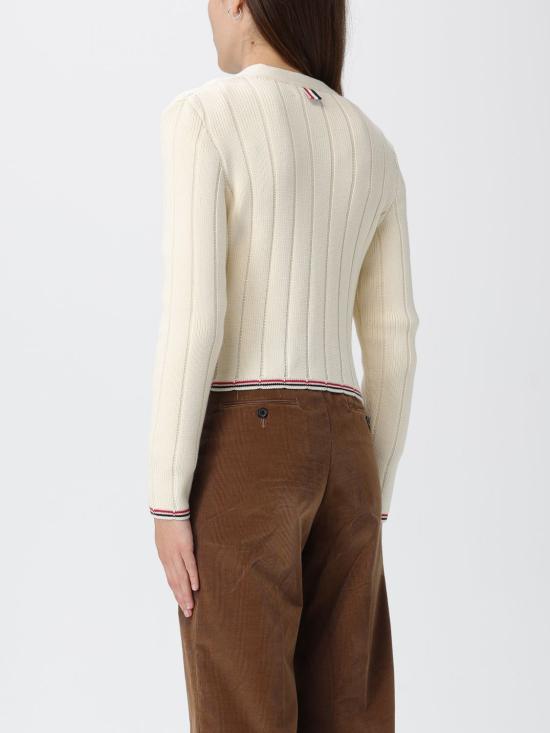 25FW 톰브라운 가디건 FKC663AY1024 100 White - THOM BROWNE