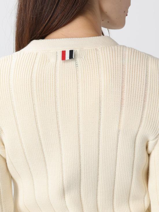 25FW 톰브라운 가디건 FKC663AY1024 100 White - THOM BROWNE