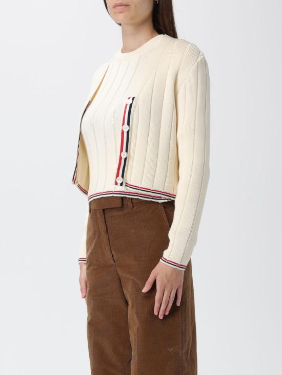 25FW 톰브라운 가디건 FKC663AY1024 100 White - THOM BROWNE