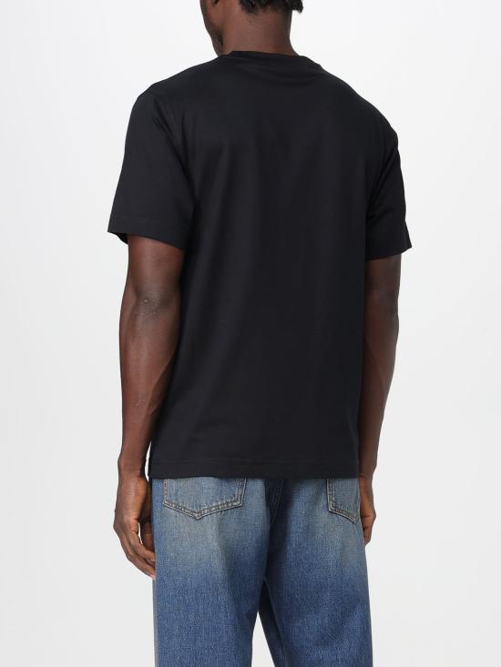 25FW 버버리 EKD 체크 코튼 티셔츠 8116169 Black - BURBERRY