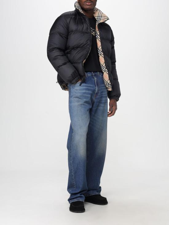 25FW 버버리 EKD 체크 코튼 티셔츠 8116169 Black - BURBERRY