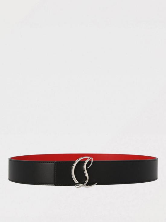 25FW 크리스챤 루부탱 가죽 벨트 1225084 Q501 Black