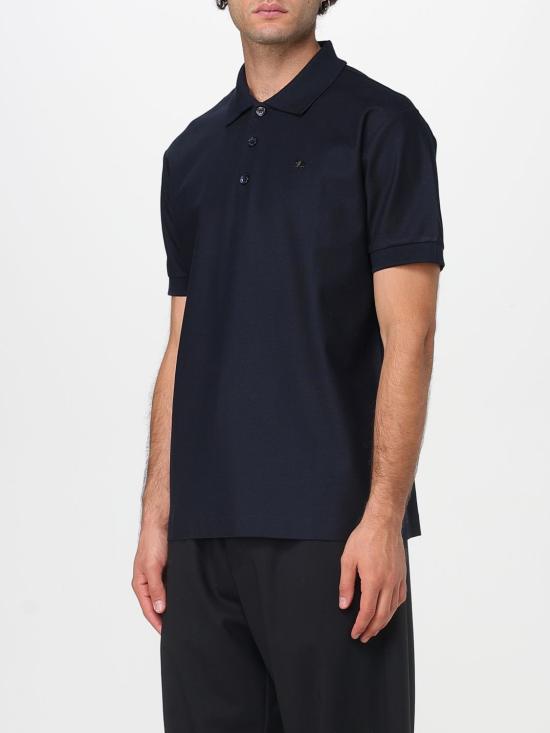 25FW 버버리 메탈 EKD 코튼 폴로 셔츠 8116182 Navy - BURBERRY