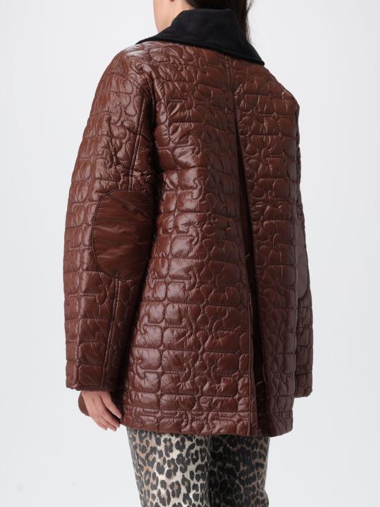 25FW 가니 퀼티드 콘트라스트 칼라 자켓 W0397 979 Brown - GANNI