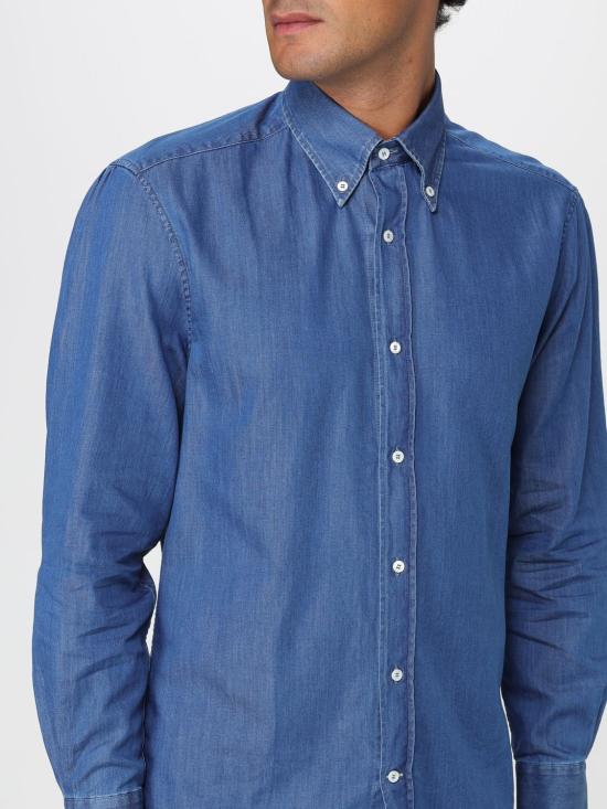 25FW 브루넬로 쿠치넬리 데님 셔츠 MR6831716 C003 Denim - BRUNELLO CUCINELLI