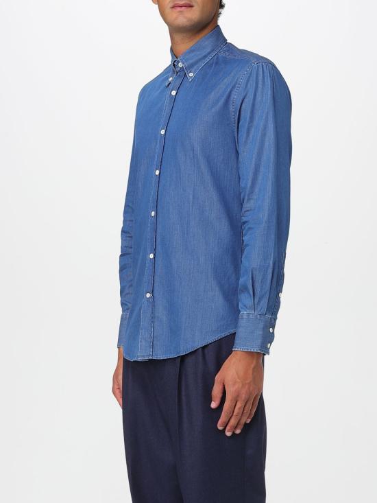 25FW 브루넬로 쿠치넬리 데님 셔츠 MR6831716 C003 Denim - BRUNELLO CUCINELLI