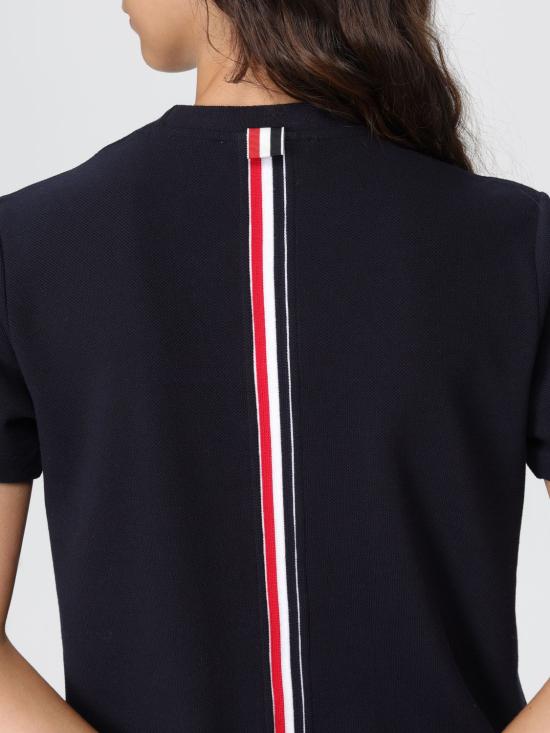 25FW 톰브라운 반팔 티셔츠 FJS013A00050 415 Navy - THOM BROWNE