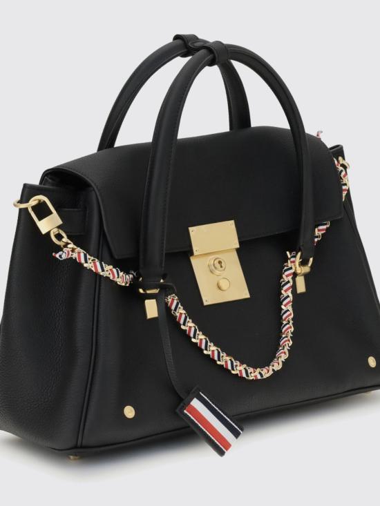 25FW 톰브라운 소프트 페블 그레인 볼튼 백 FAP483AL0105 001 Black - THOM BROWNE