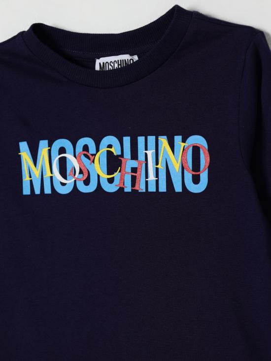 25FW [키즈] 모스키노 티셔츠 HUO00YLAA10 40016 Blue - MOSCHINO