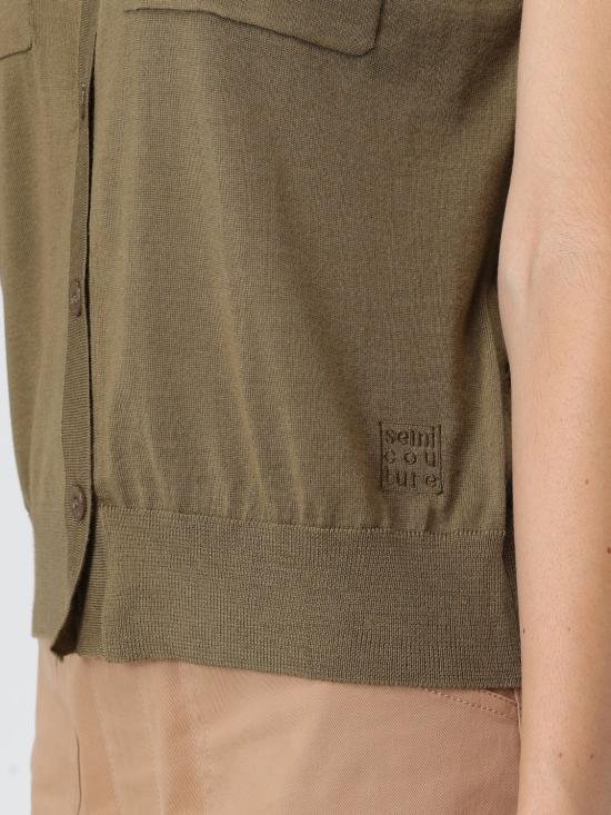 25FW 세미쿠튀르 베스트 Y5WC54 S34 Green - SEMI-COUTURE