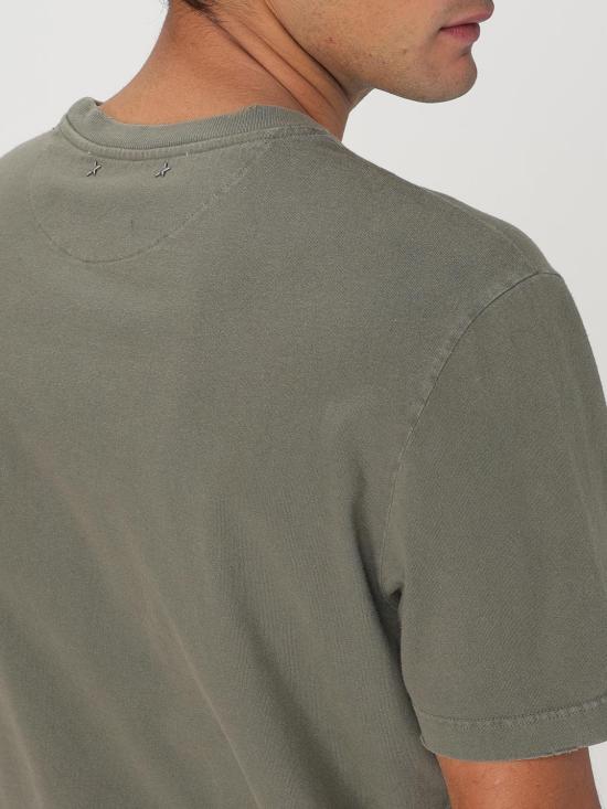 25FW 골든구스 골든 로고 프린트 반팔 티셔츠 GMP01220P00067135479 Olive - GOLDEN GOOSE