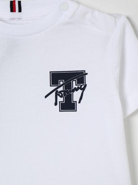 25FW [키즈] 타미힐피거 티셔츠 KB0KB09868 YBR White - TOMMY HILFIGER