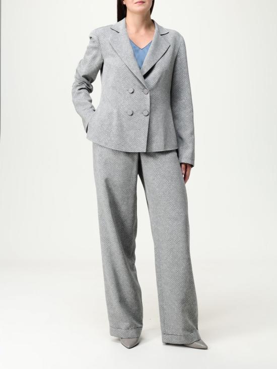 25FW 엠포리오 아르마니 스트레이트 팬츠 EW002232TE15783 F8055 Grey - EMPORIO ARMANI