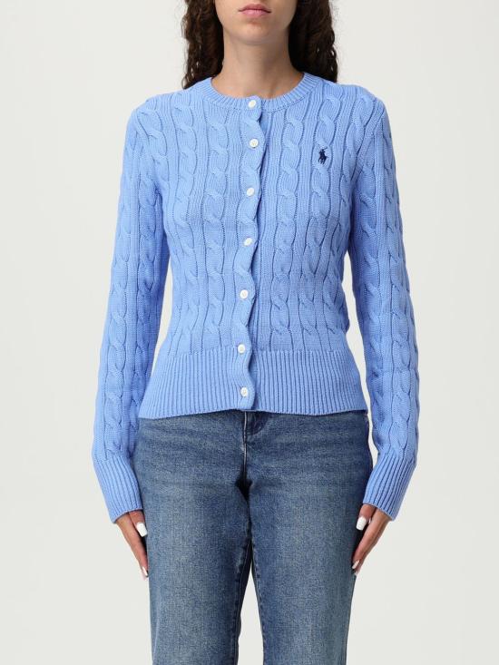 25FW 폴로 랄프로렌 폴로 자수 케이블 니트 가디건 211971868 009 Blue