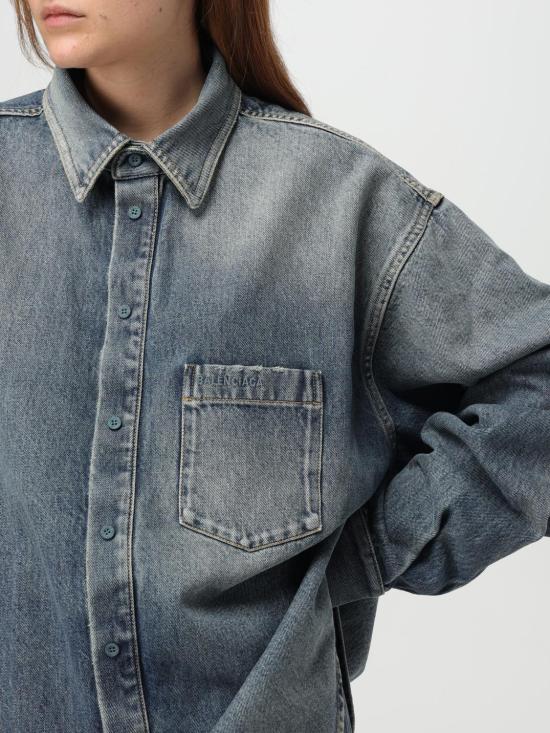 25FW 발렌시아가 플레어드 카고 팬츠 783691THW25 4245 Blue - BALENCIAGA