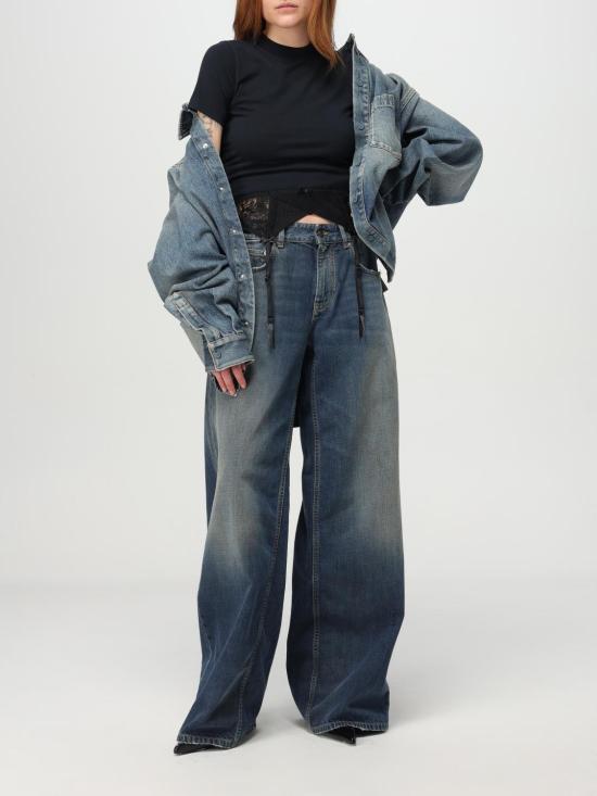 25FW 발렌시아가 플레어드 카고 팬츠 783691THW25 4245 Blue - BALENCIAGA