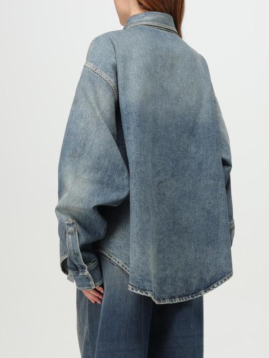 25FW 발렌시아가 플레어드 카고 팬츠 783691THW25 4245 Blue - BALENCIAGA