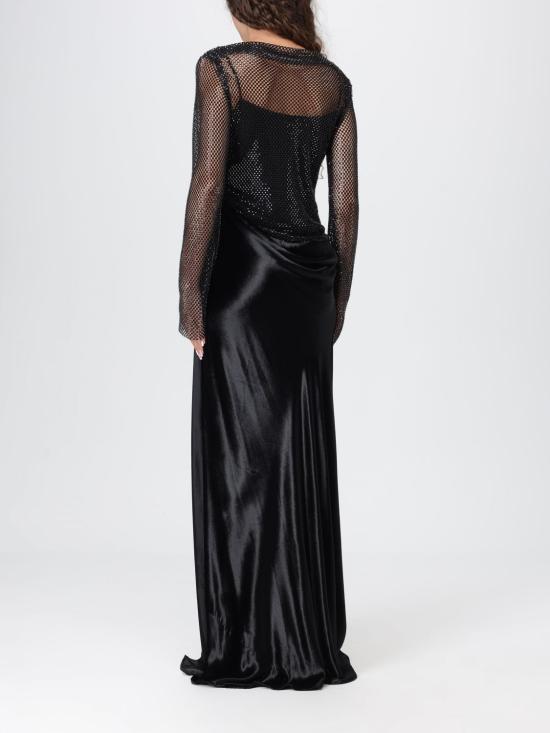 25FW 알베르타 페레티 롱 원피스 04046646 1555 Black - ALBERTA FERRETTI