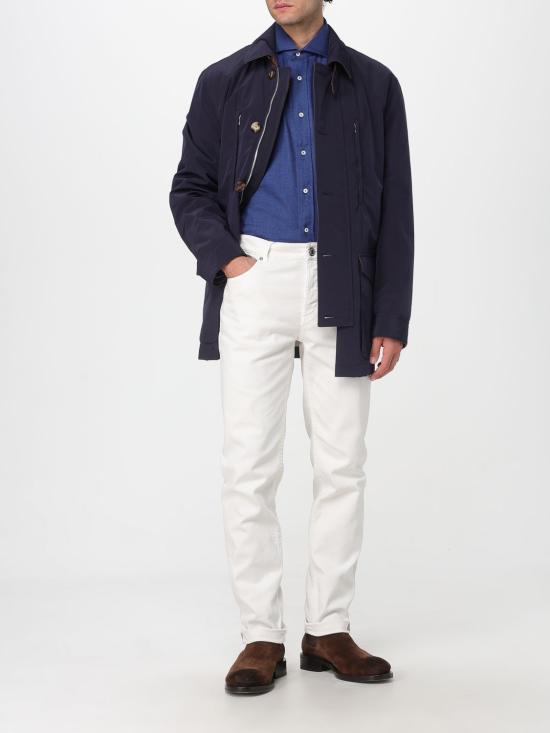 25FW 브루넬로 쿠치넬리 스트레이트 팬츠 M289L3030F C2200 White - BRUNELLO CUCINELLI