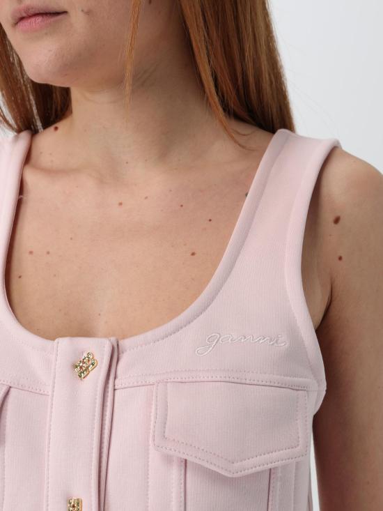 25SS 가니 롱 원피스 T4111 868 Pink - GANNI