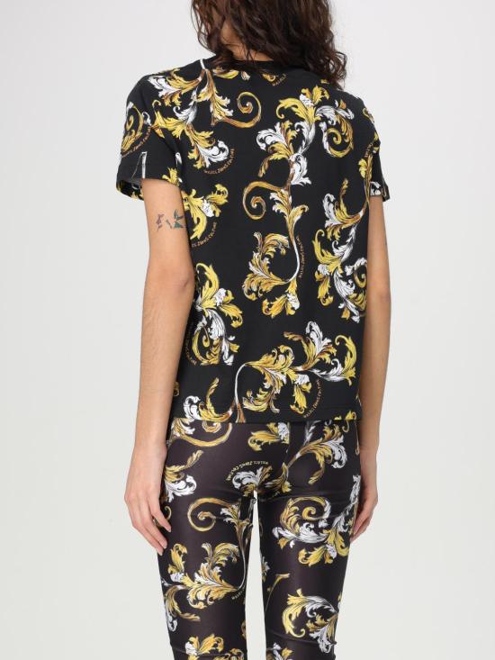 25FW 베르사체 반팔 티셔츠 78HAH613JS458 G89 Black - VERSACE