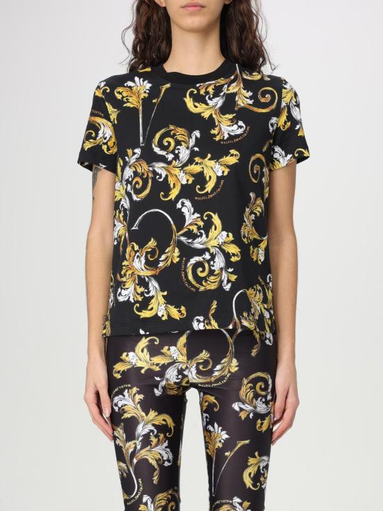 25FW 베르사체 반팔 티셔츠 78HAH613JS458 G89 Black