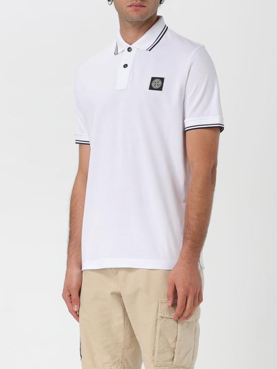 25FW 스톤 아일랜드 폴로 티셔츠 2200007S0018 V1001 White - STONE ISLAND