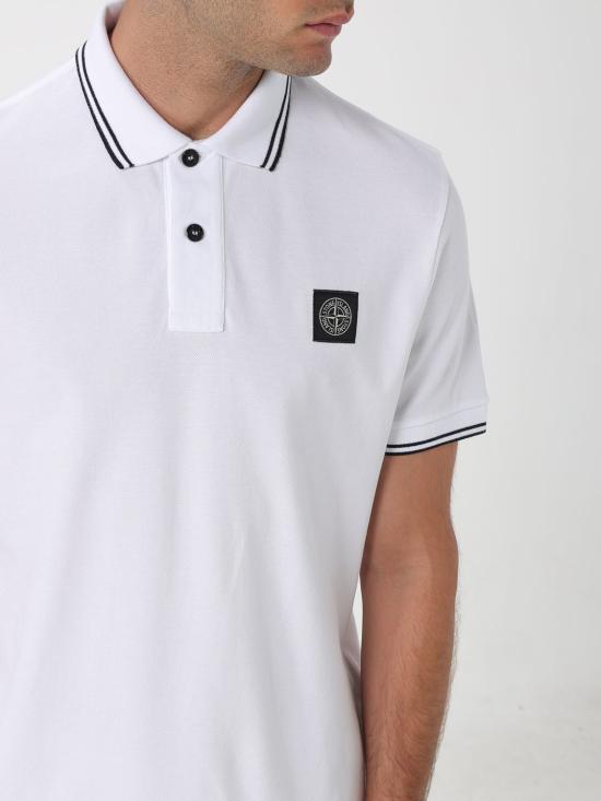 25FW 스톤 아일랜드 폴로 티셔츠 2200007S0018 V1001 White - STONE ISLAND