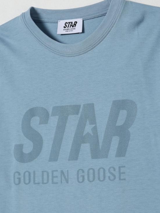 25FW [키즈] 골든구스 티셔츠 GKP01263P00224950813 Blue - GOLDEN GOOSE