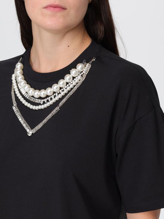 25FW 리우조 반팔 티셔츠 CF5063J0088 22222 Black - LIU JO