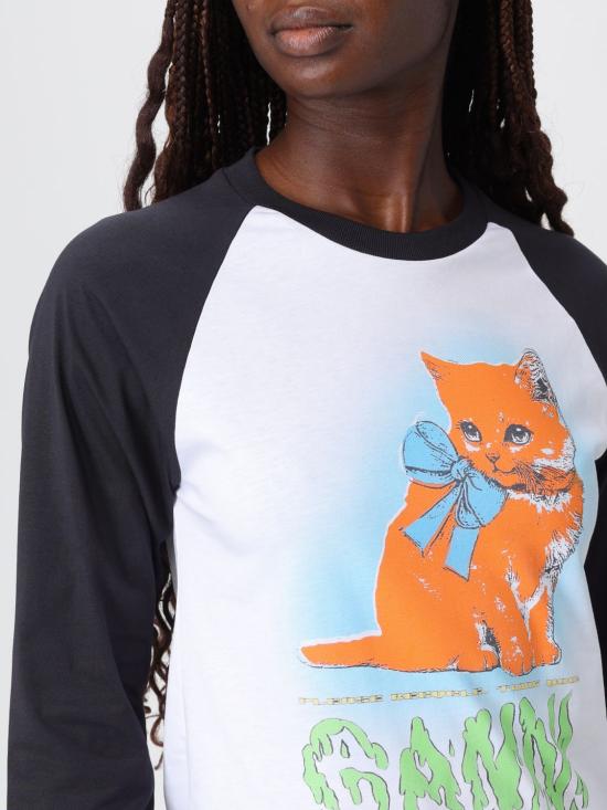 25FW 가니 반팔 티셔츠 T4341 151 White - GANNI