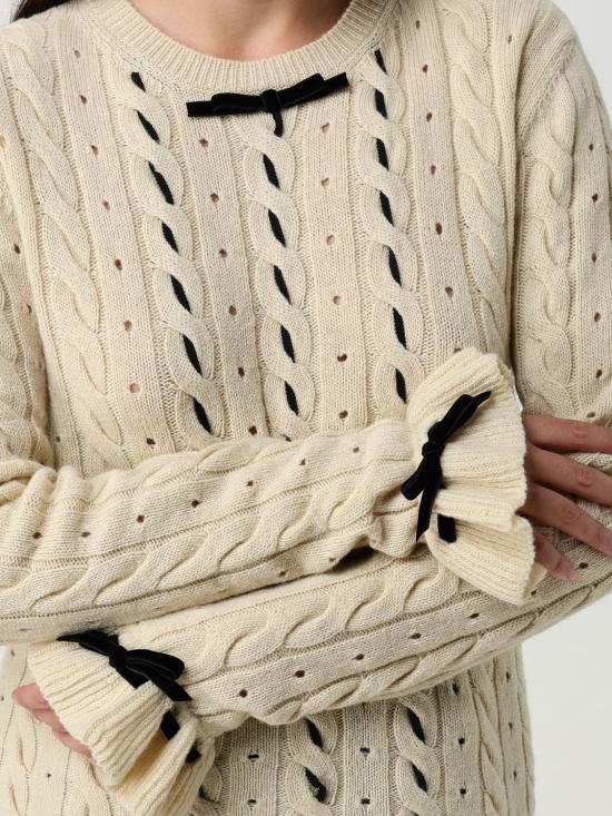 25FW 발렌티노 가라바니 스웨터 7B3KC66Z9K9 ET5 White - VALENTINO GARAVANI