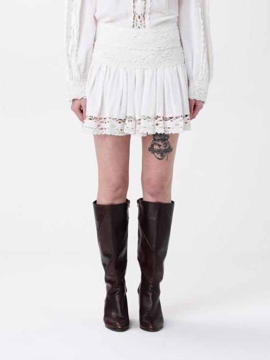 25FW 이자벨마랑에뚜왈 숏 스커트 JU0304FAC1J14E 20WH White