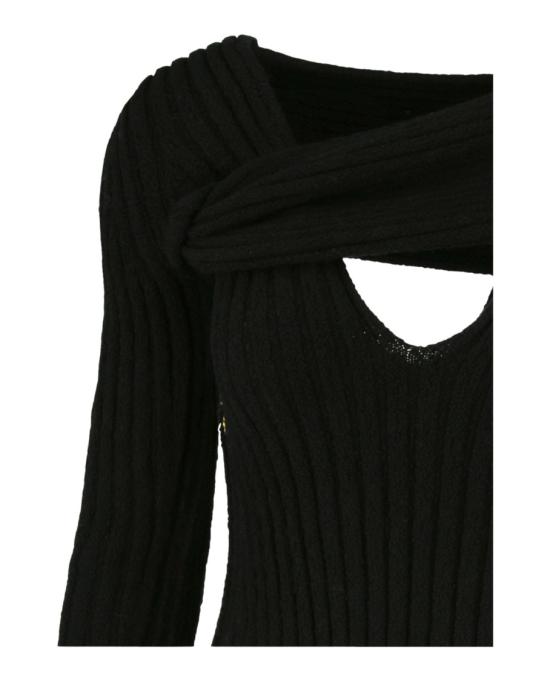  보테가베네타 긴팔 티셔츠 611345 VKJG0 1000 34 Black - BOTTEGA VENETA