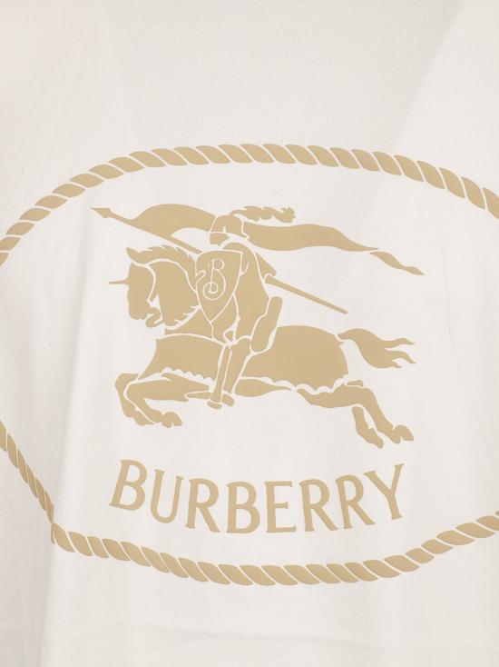 25FW 버버리 나이트 스탬프 코튼 티셔츠 8110112 B7078 White - BURBERRY