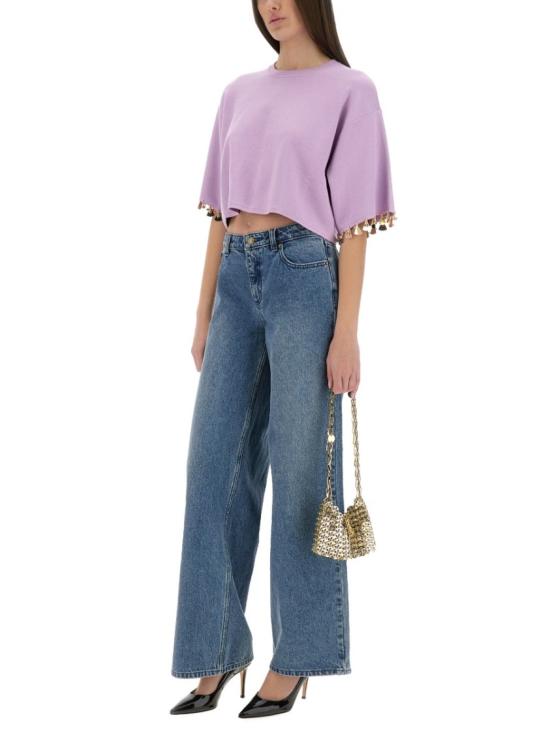 25SS 파코라반 반팔 티셔츠 25EMPU041ML0279 P519 Purple - PACO RABANNE