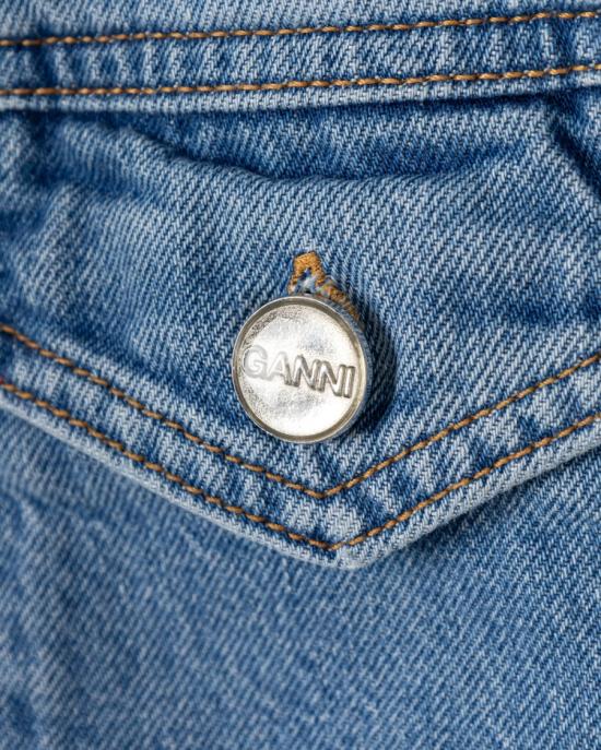 25SS 가니 데님 원피스 J1694 564 LIGHT BLUE STONE Blue - GANNI