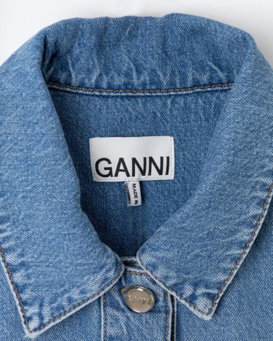 25SS 가니 데님 원피스 J1694 564 LIGHT BLUE STONE Blue - GANNI