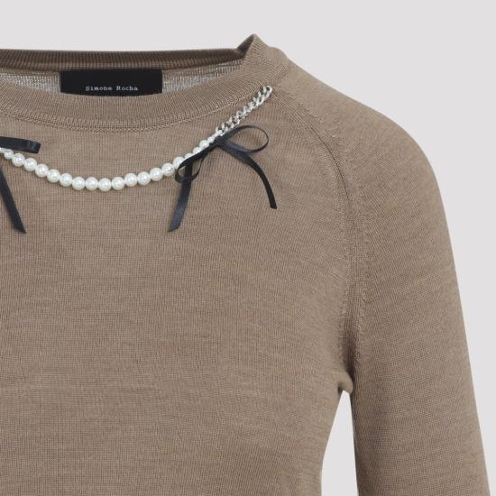 25FW 시몬로샤 스웨터 KMK22B 0647 Brown - SIMONE ROCHA