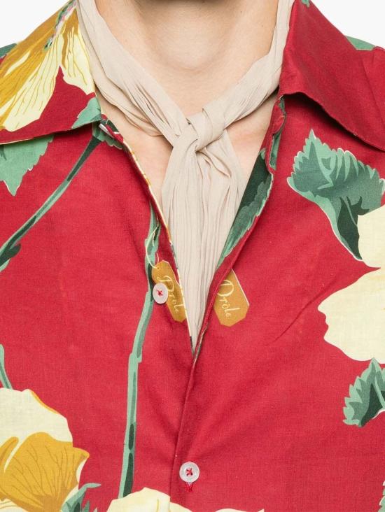  드롤드무슈 반팔 셔츠 Drole De Monsieur La Chemise Luciano  레드 - DROLE DE MONSIEUR