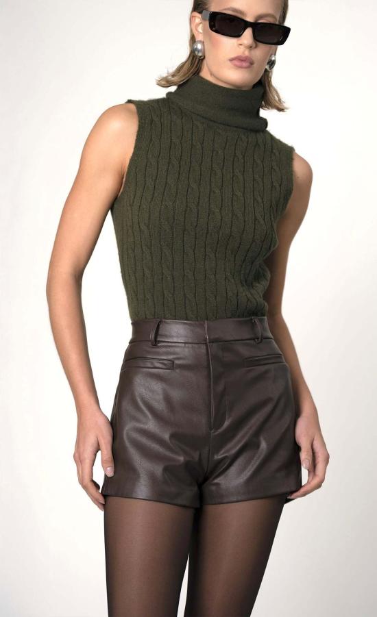  논살란트 레이블 숏팬츠 무심한 라벨 개빈 쇼트 브라운 - NONCHALANT LABEL