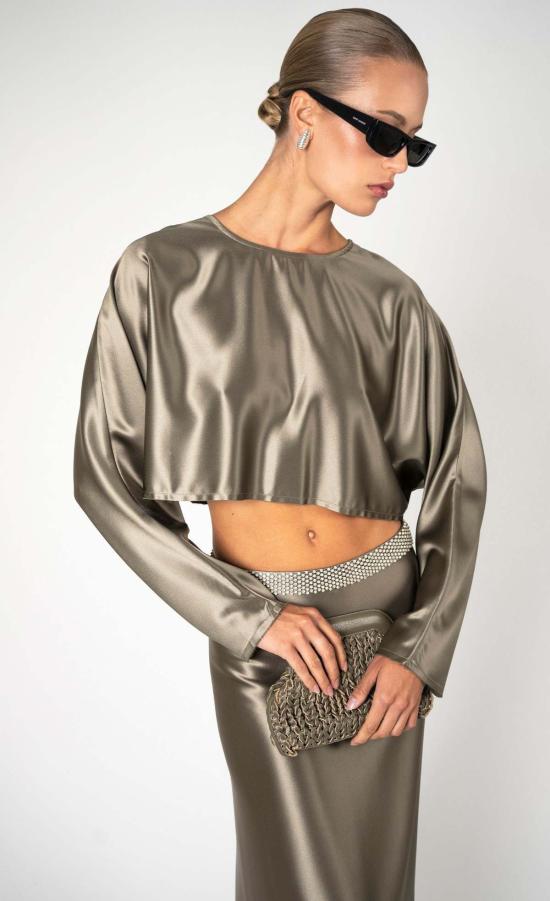  논살란트 레이블 민소매 티셔츠 논샬런트 라벨 에밀리아 크롭탑 모스