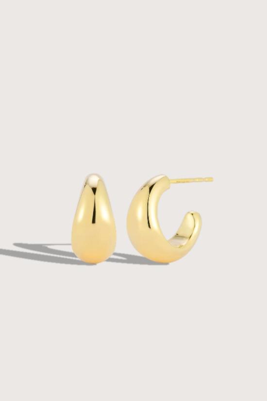  EF Collection 이어링 Ef 컬렉션 점보 돔 허기  페어 옐로우 골드